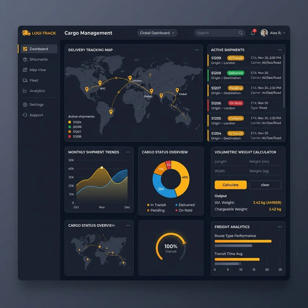 Portfolio case study: Cargo, Freight & Logistics Management Platform Custom Software System Kenya