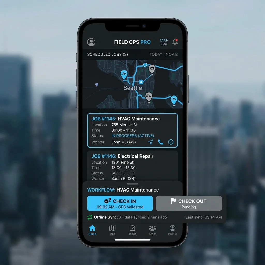 Portfolio case study: Field Operations & Mobile Workforce App Custom Software System Kenya